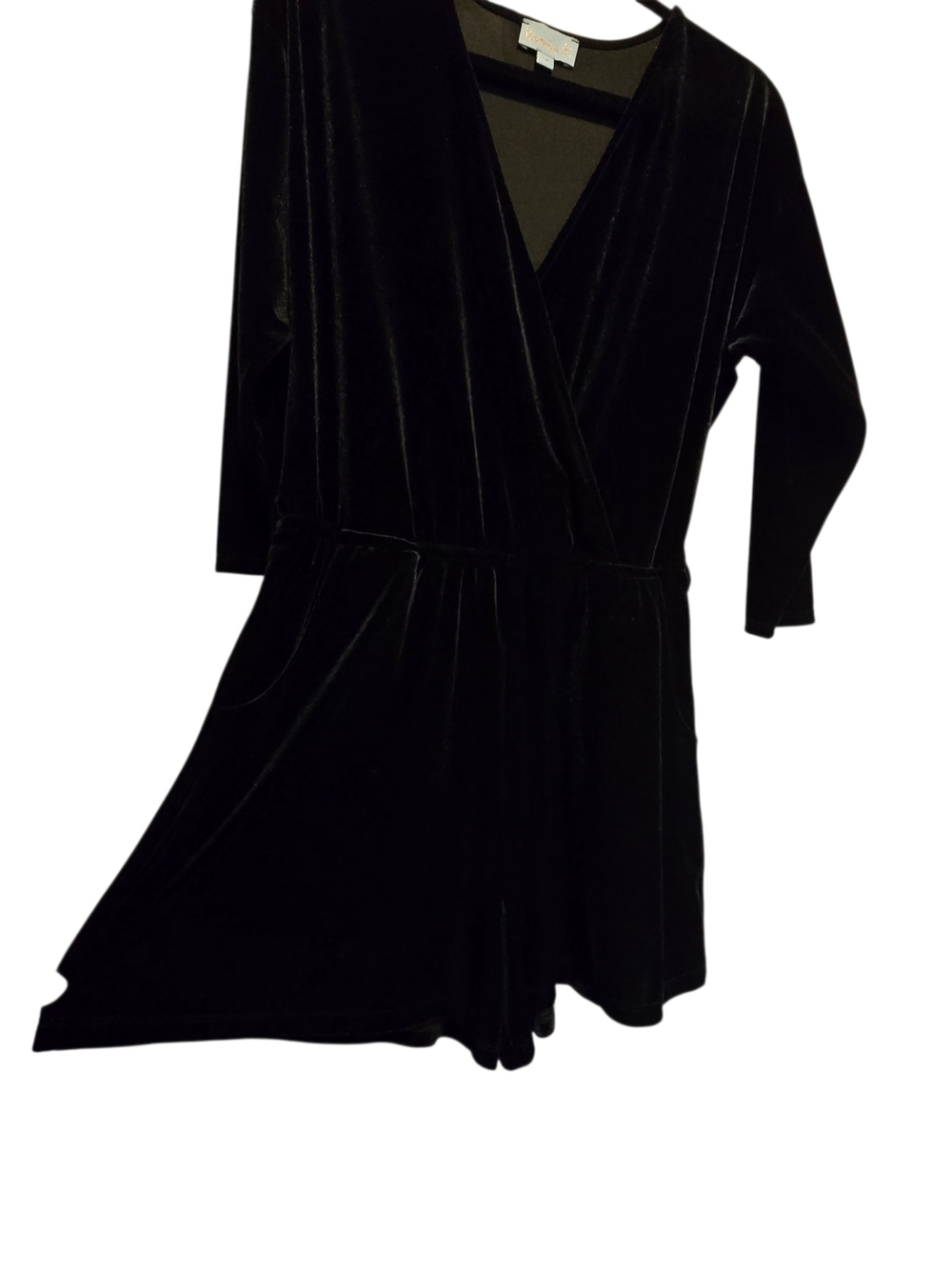 Veronica M Black Velvet  Romper Size Medium